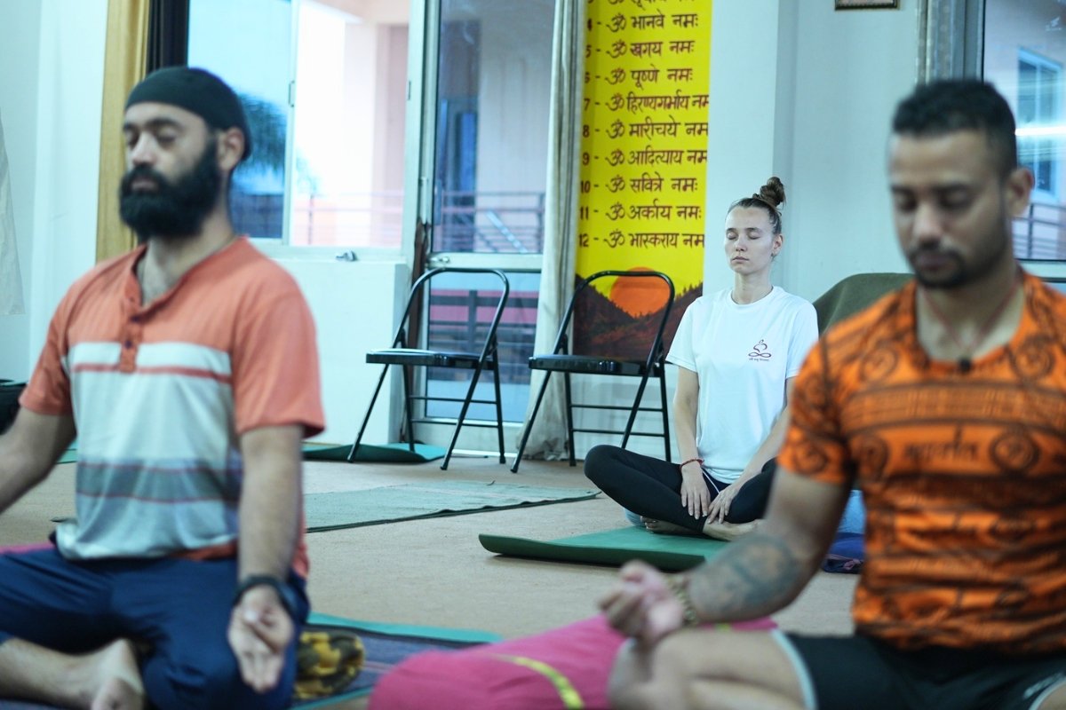 Students during Kundalini Yoga Teacher Training in Rishikesh