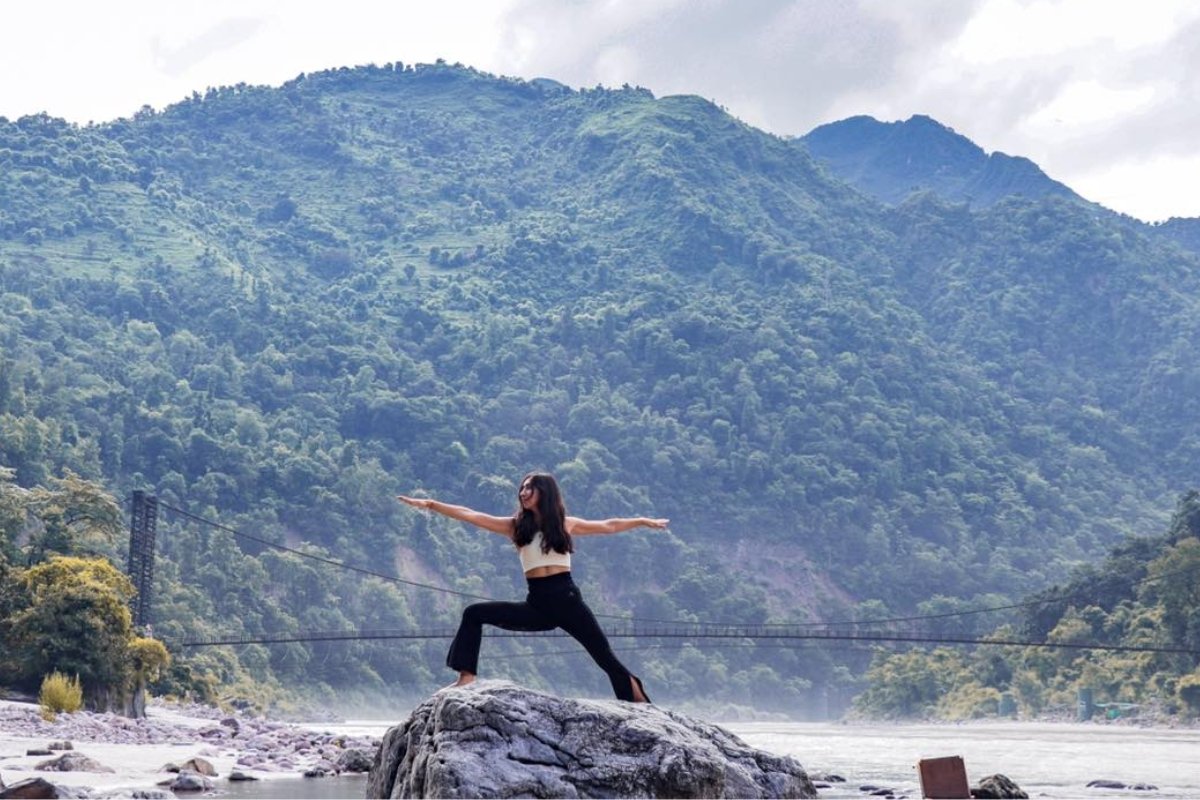 Outdoor Kundalini Yoga session in Rishikesh