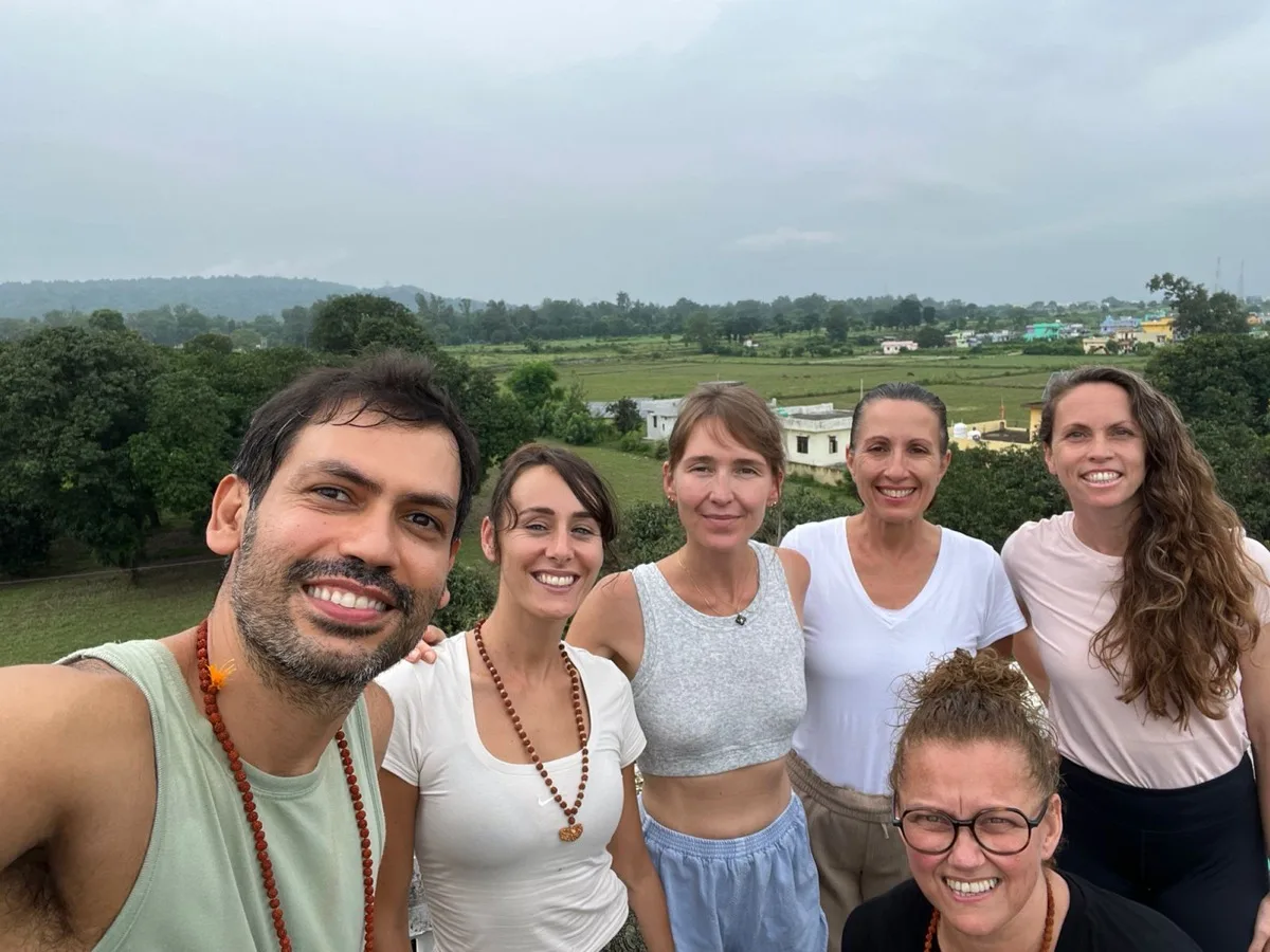 Sages Yoga Ashram Rooftop Terrace Overlooking Rishikesh