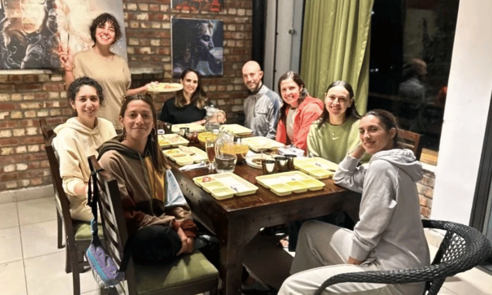 TTC Students Gathering for Dinner in Sages Yoga Ashram Dining Hall