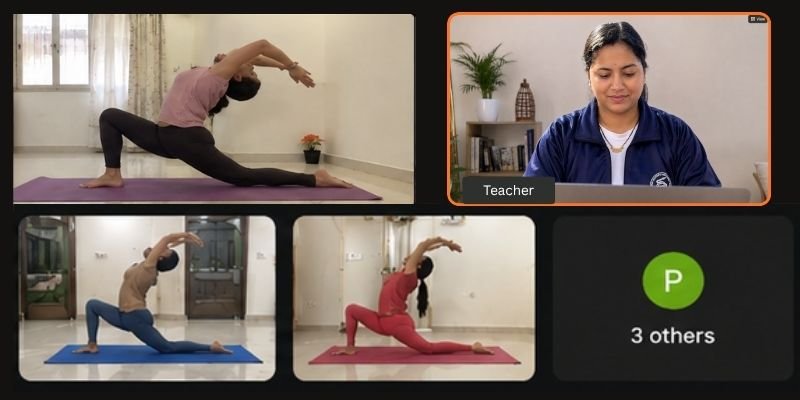 Beginners group yoga class