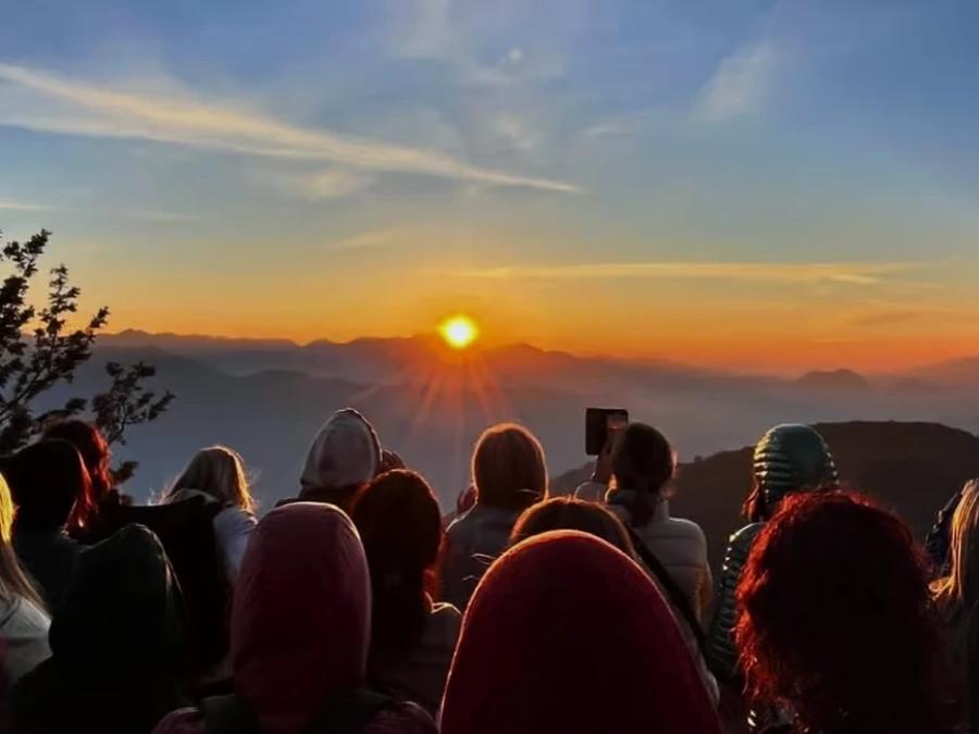 Sunrise at Kunjapuri Temple