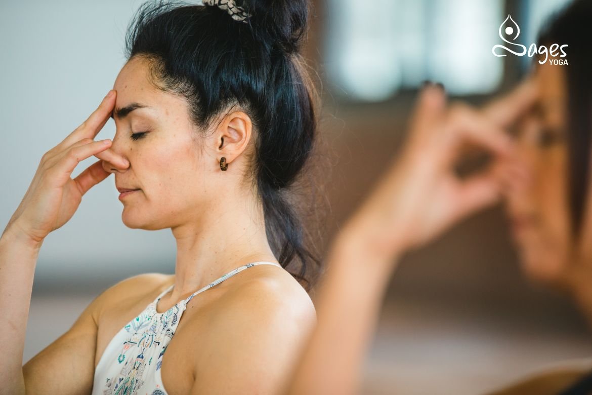 Person is doing pranayama for better breathing health