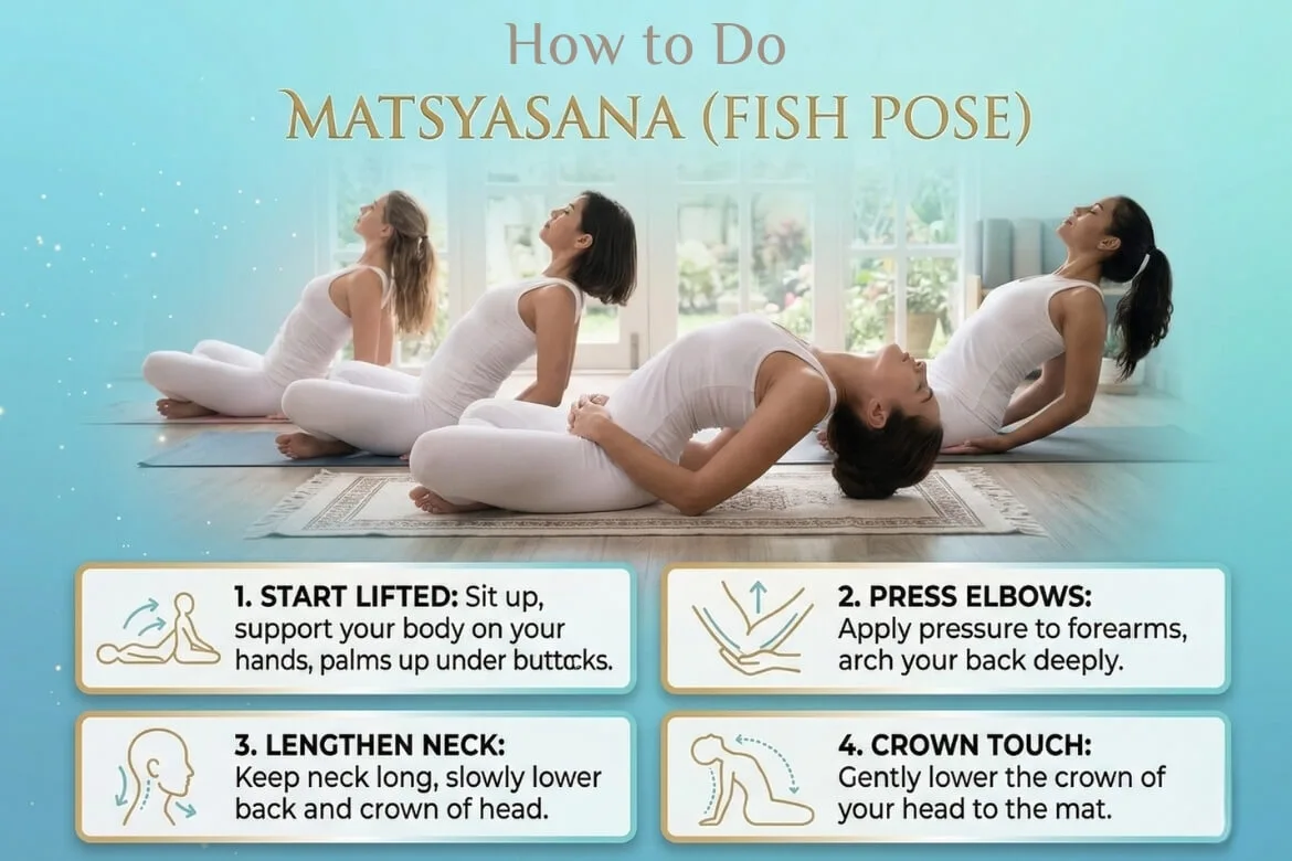 how to do matsyasana fish pose